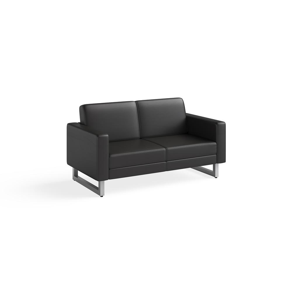 Safco Lounge Settee - Black. Picture 2