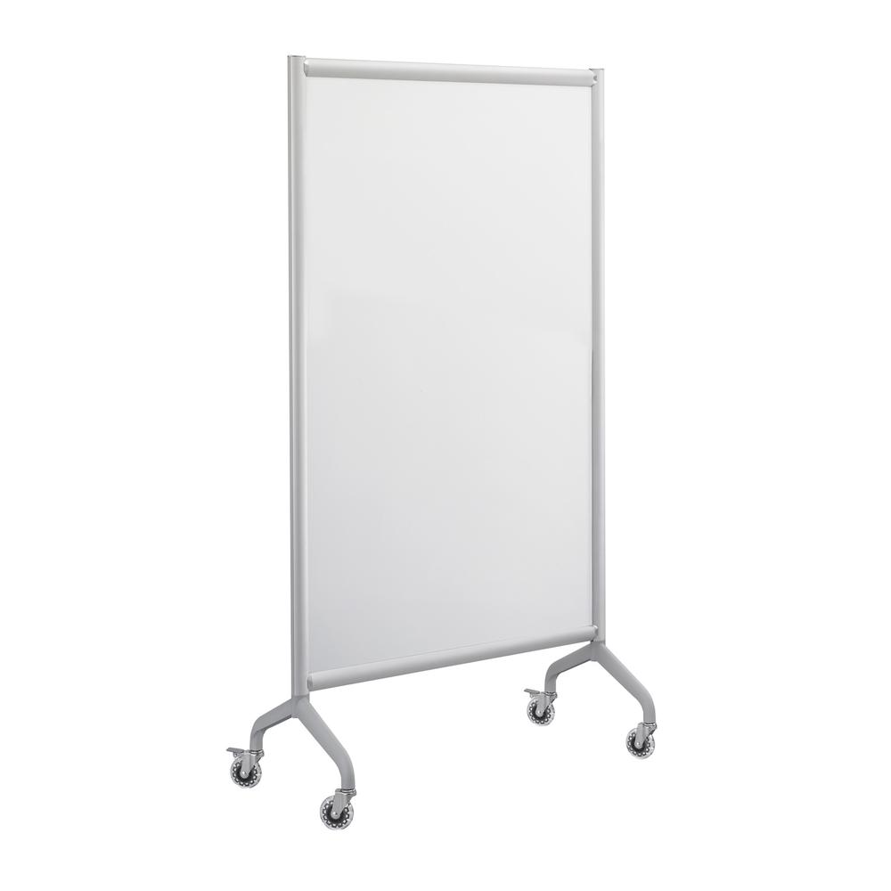 Rumba Full Panel Whiteboard Collaboration Screen, 36w x 16d x 66h, White/Gray. Picture 2