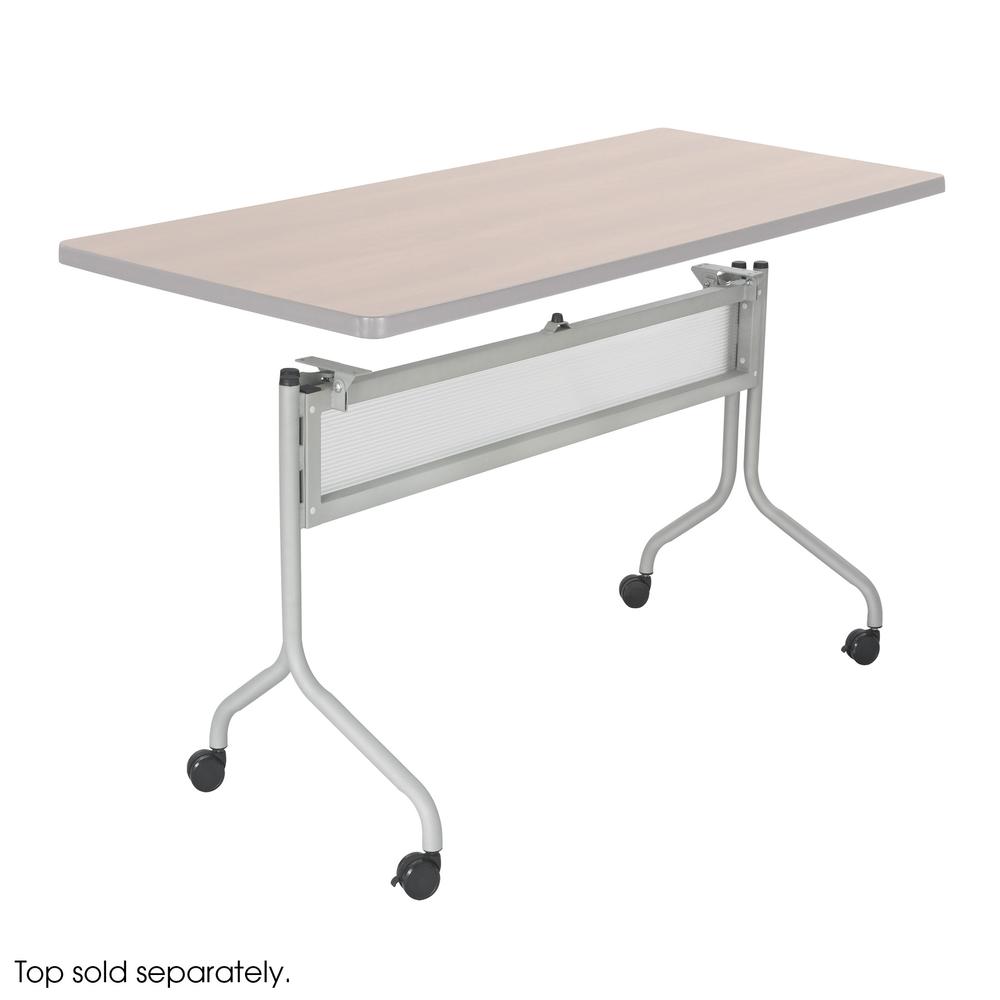 Impromptu Series Mobile Training Table Base, 37-1/2w x 24d x 28h, Silver. Picture 1