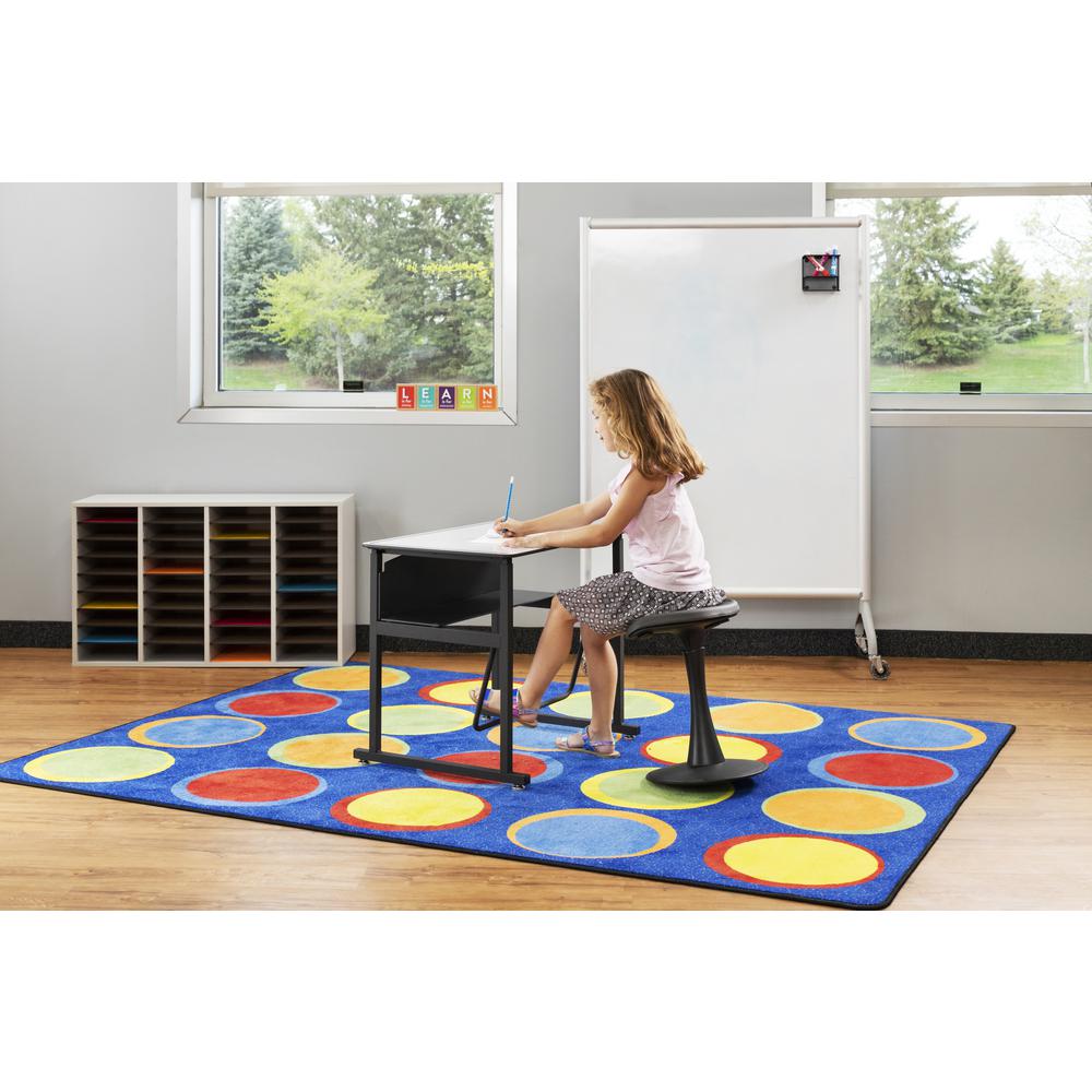 AlphaBetter® Adjustable-Height Stand-Up Desk, 28 x 20" Premium or Dry Erase Top and Swinging Footrest Bar - DryErase. Picture 3