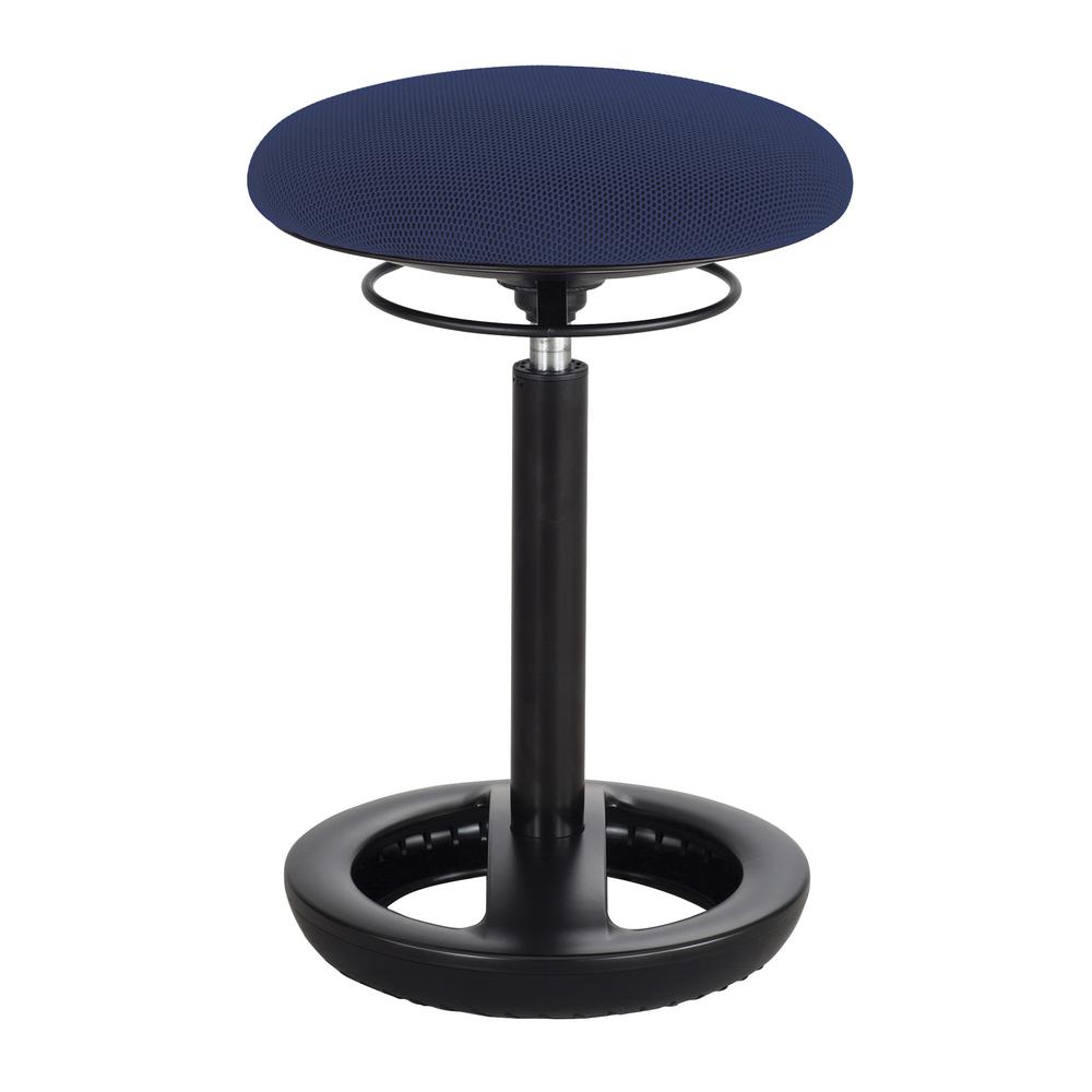 Twixt Desk Height Ergonomic Stool, 22.5" Seat Height, Supports up to 250 lbs., Blue Seat/Blue Back, Black Base. Picture 2