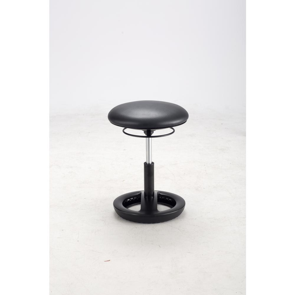 Twixt Desk Height Ergonomic Stool, 22.5" Seat Height, Supports up to 250 lbs., Black Seat/Black Back, Black Base. Picture 3