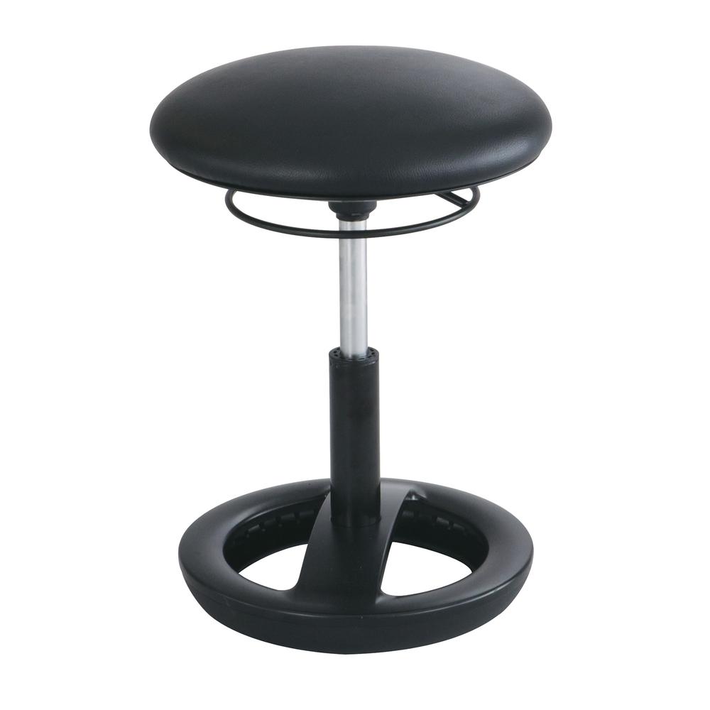 Twixt Desk Height Ergonomic Stool, 22.5" Seat Height, Supports up to 250 lbs., Black Seat/Black Back, Black Base. Picture 2