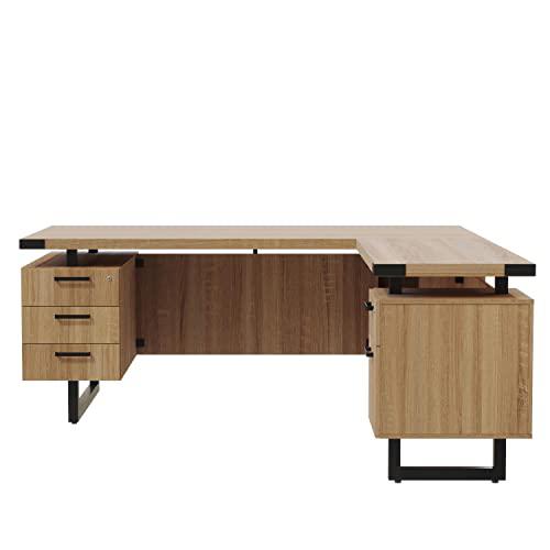 Mirella™ L-Shaped Configuration Desk, BBB/BF Sand Dune. Picture 4