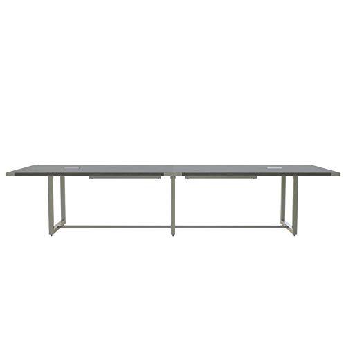 Mirella™ Conference Table, Sitting-Height, 12’ Stone Gray. Picture 4