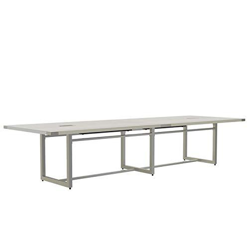 Mirella™ Conference Table, Sitting-Height, 12’ White Ash. Picture 1