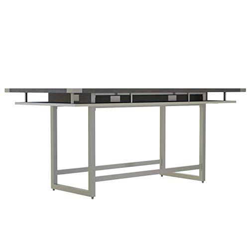 Mirella™ Conference Table, Standing-Height, 8’ Stone Gray. Picture 1