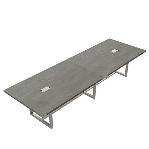 Mirella™ Conference Table, Sitting-Height, 12’ Stone Gray. Picture 2