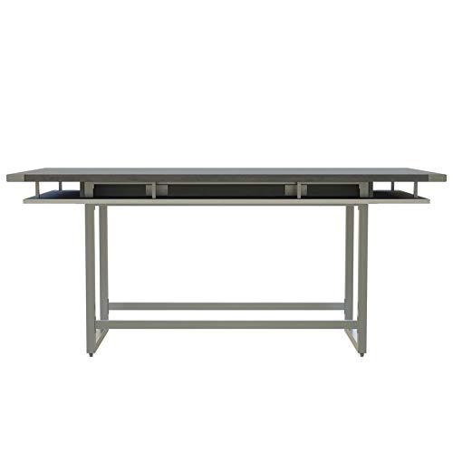Mirella™ Conference Table, Standing-Height, 8’ Stone Gray. Picture 4