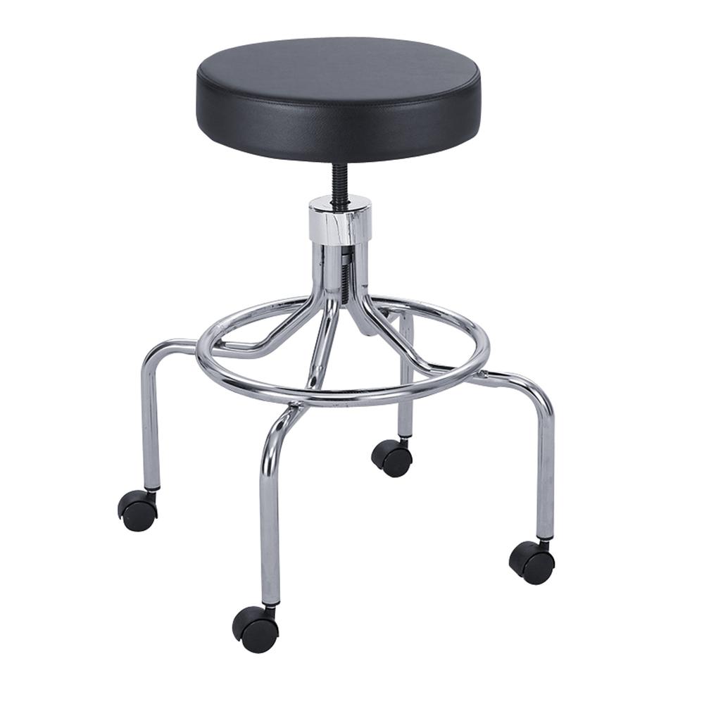 Safco High Base Screw Lift Lab Stool - 250 lb Load Capacity - 25" x 25" x 33" - Black. Picture 2