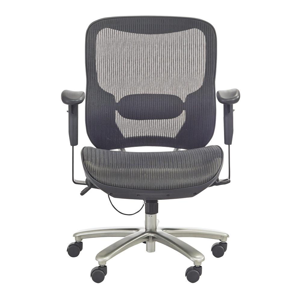 Big & Tall All-Mesh Chair, Black. Picture 2