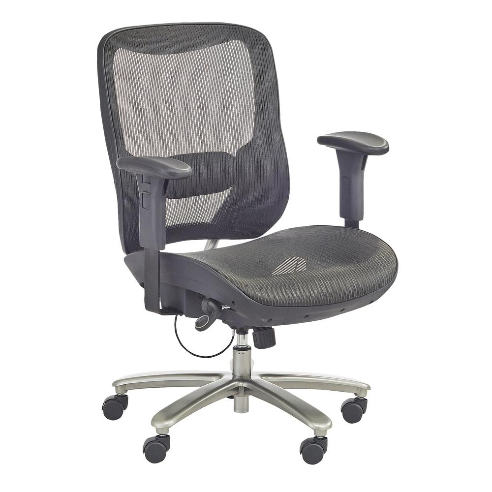 Big & Tall All-Mesh Chair, Black. Picture 3