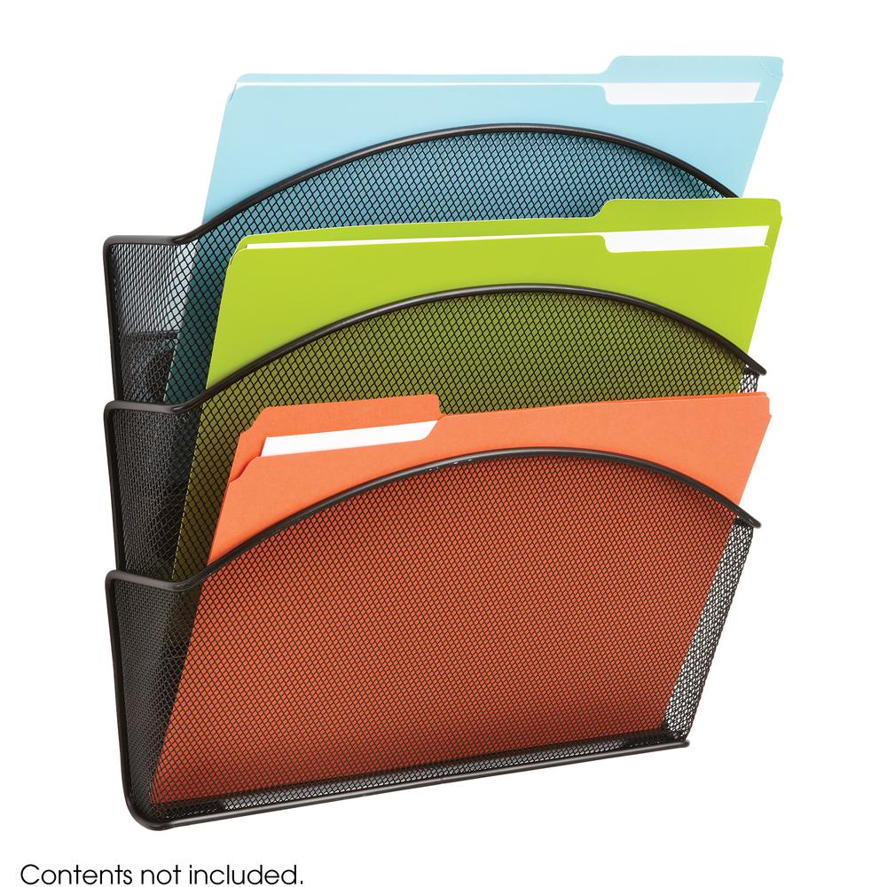 Onyx™ Magnetic Mesh Triple File Pocket - Each. Picture 2