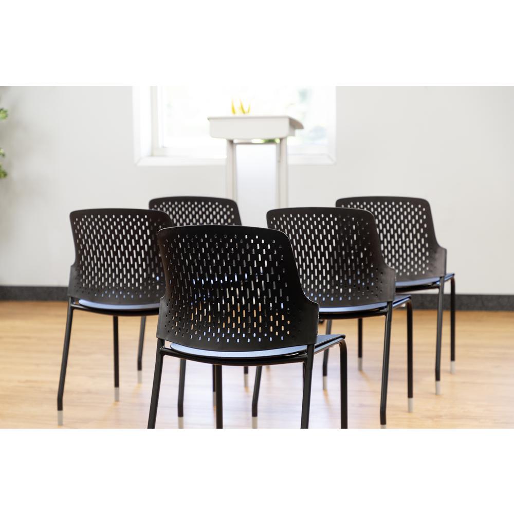 Next™ Stack Chair - Black. Set of 4. Picture 3