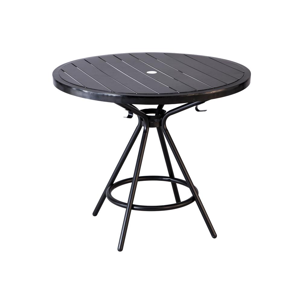 CoGo Tables, Steel, Round, 36" Diameter x 29 1/2" High, Black. Picture 2