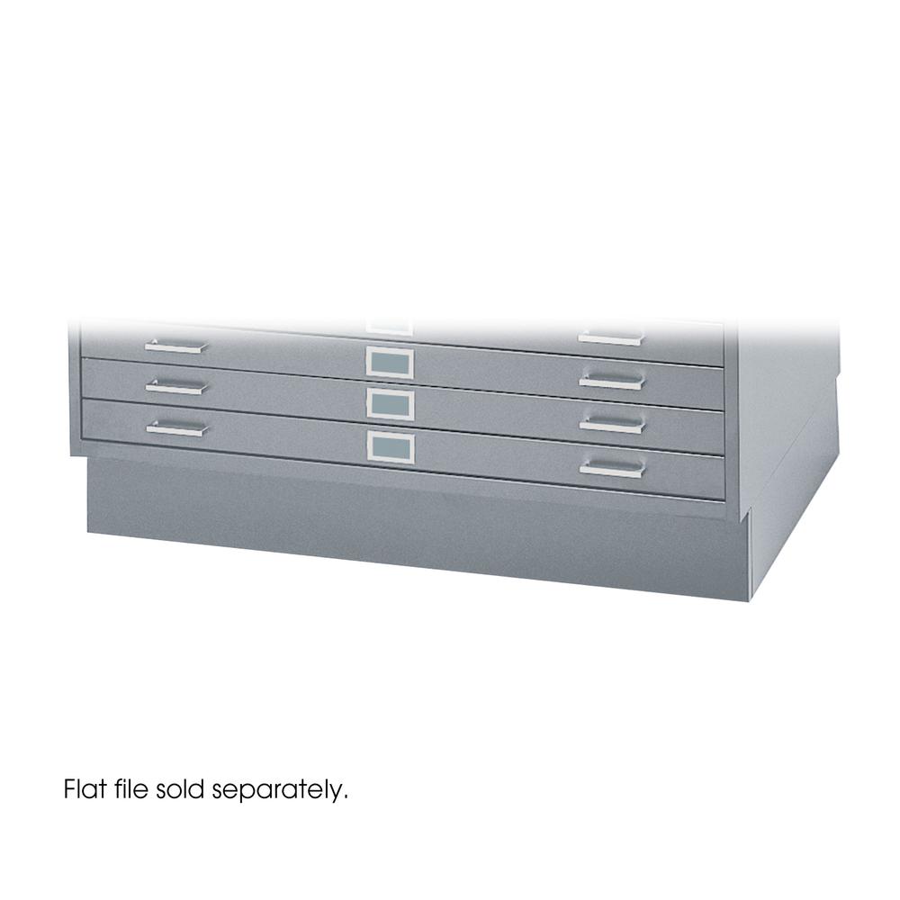 Base For Five-Drawer Stackable Steel Flat Files, 46-1/2w x 32-1/2d, Gray. Picture 2
