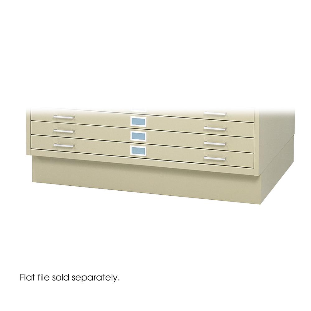 Safco Closed Base for 4996 and 4986 - 46.4" Width x 32.6" Depth x 6" Height - Steel - Tropic Sand. Picture 1
