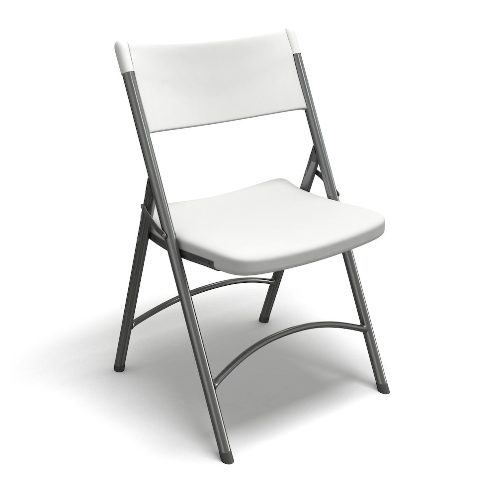 Heavy Duty Folding Chair, White. Picture 1