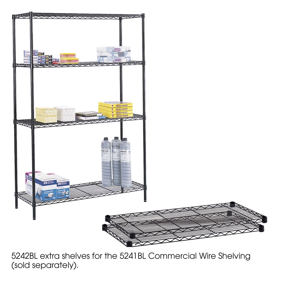 Commercial Extra Shelf Pack, 48 x 18" Black. Picture 1