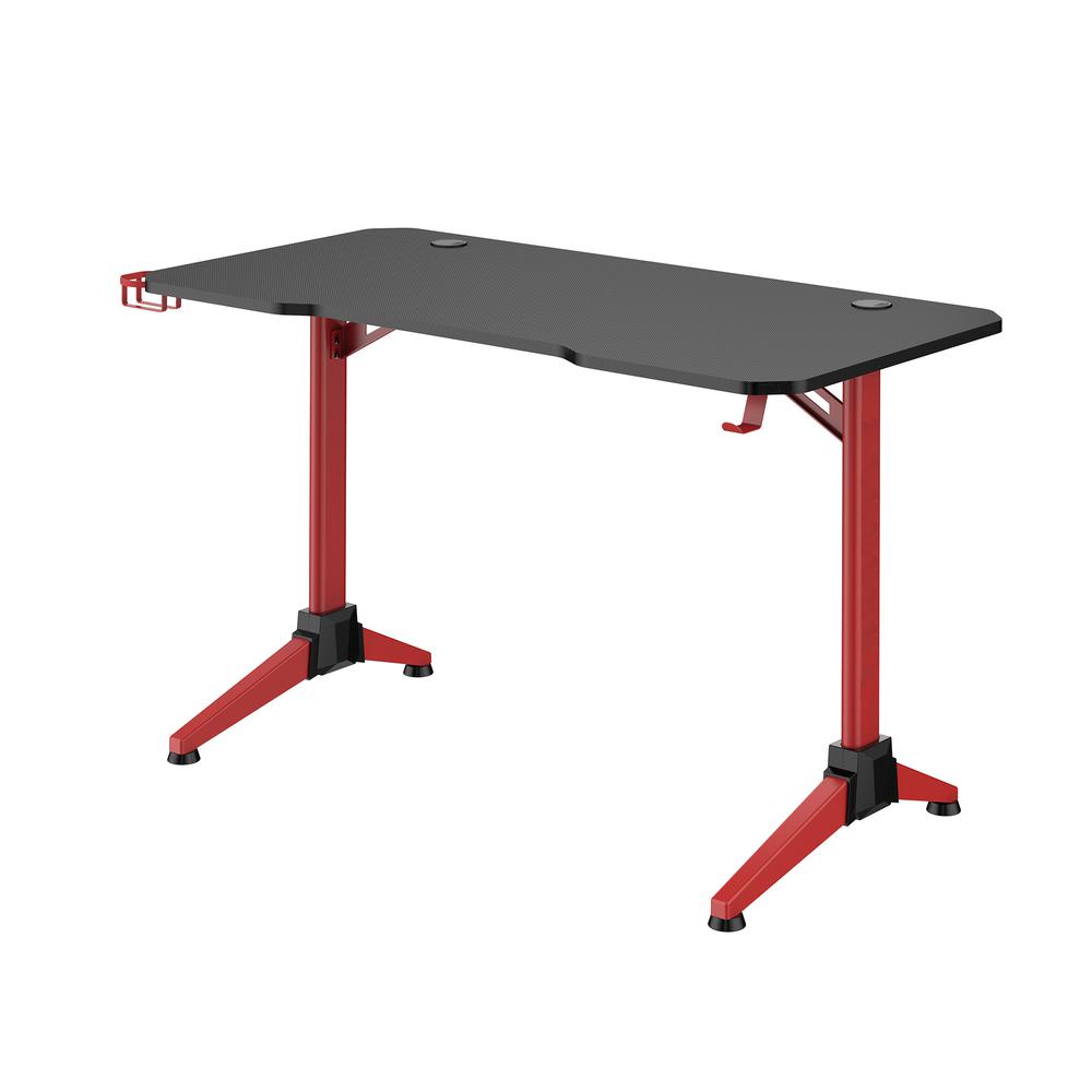 Ultimate Computer Gaming Desk, 47.2”W x 23.6”D x 29.5”H - Red. Picture 3