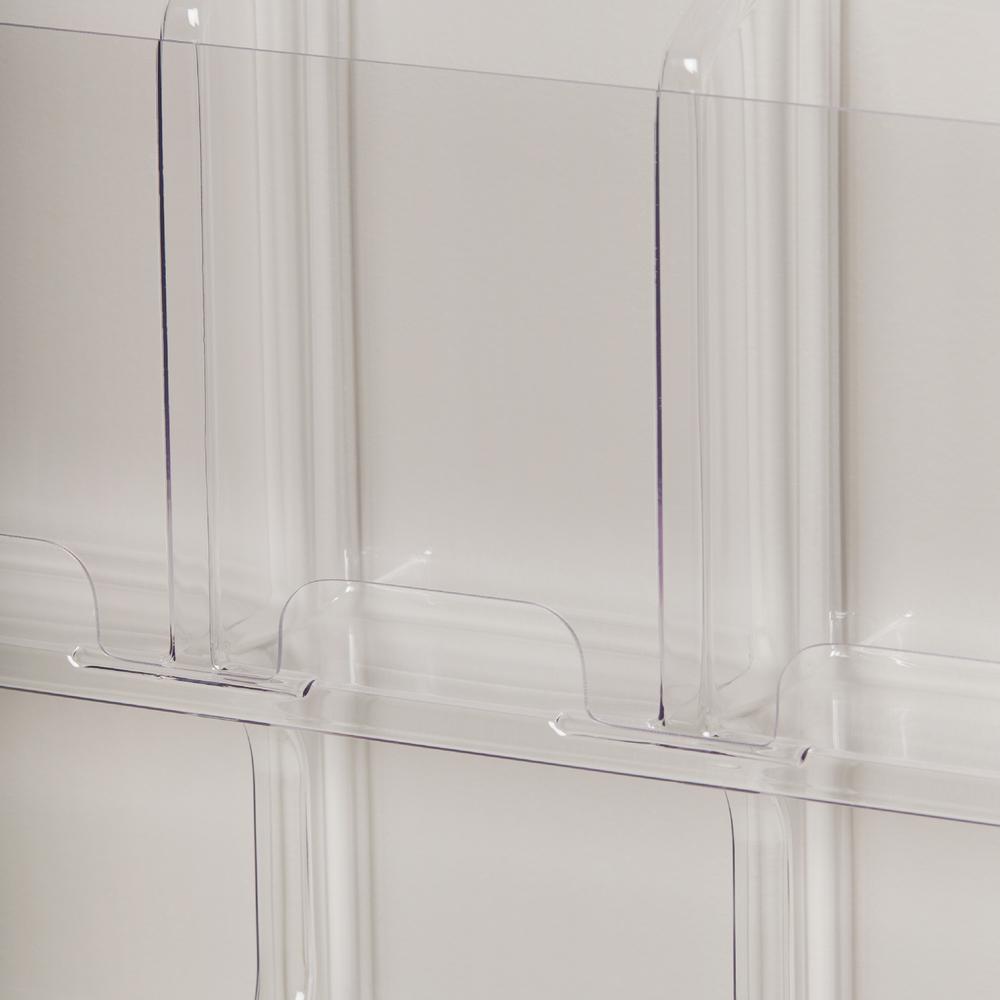 Safco 24-Pamphlet Display Rack - 24 Pocket(s) - 41" Height x 30" Width x 2" Depth - Break Resistant - Clear - Plastic - 1 Each. Picture 13