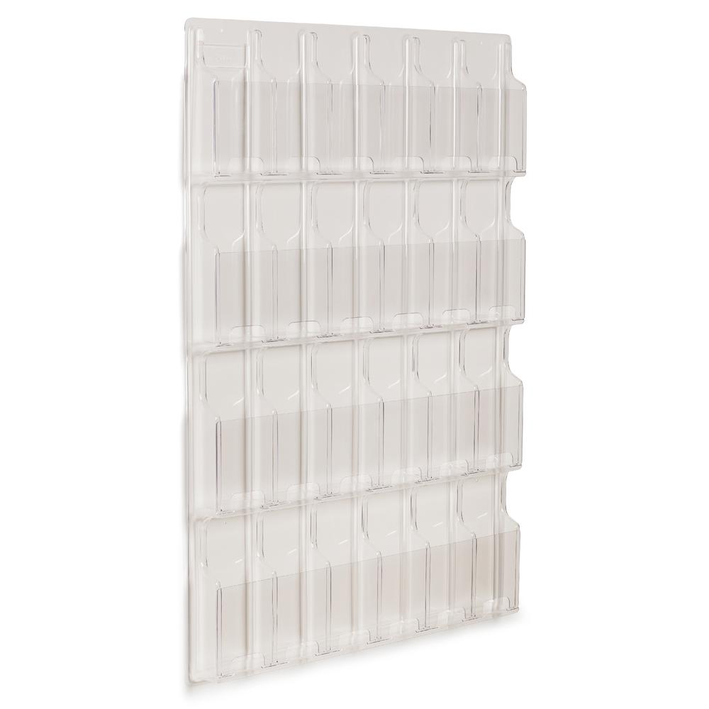 Safco 24-Pamphlet Display Rack - 24 Pocket(s) - 41" Height x 30" Width x 2" Depth - Break Resistant - Clear - Plastic - 1 Each. Picture 3
