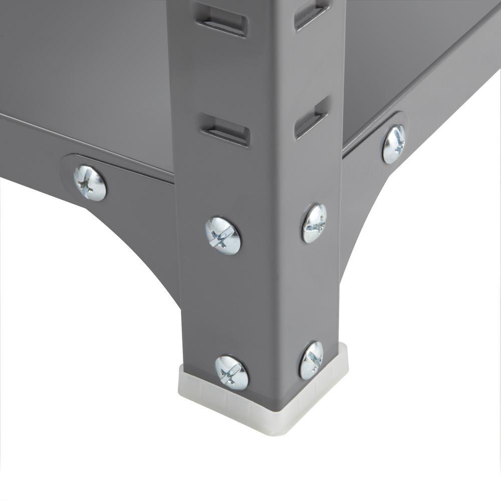 Industrial Shelf - 48" x 24" x 85" - 6 x Shelf(ves) - 5400 lb Load Capacity - Durable - Dark Gray - Powder Coated - Steel - Assembly Required. The main picture.