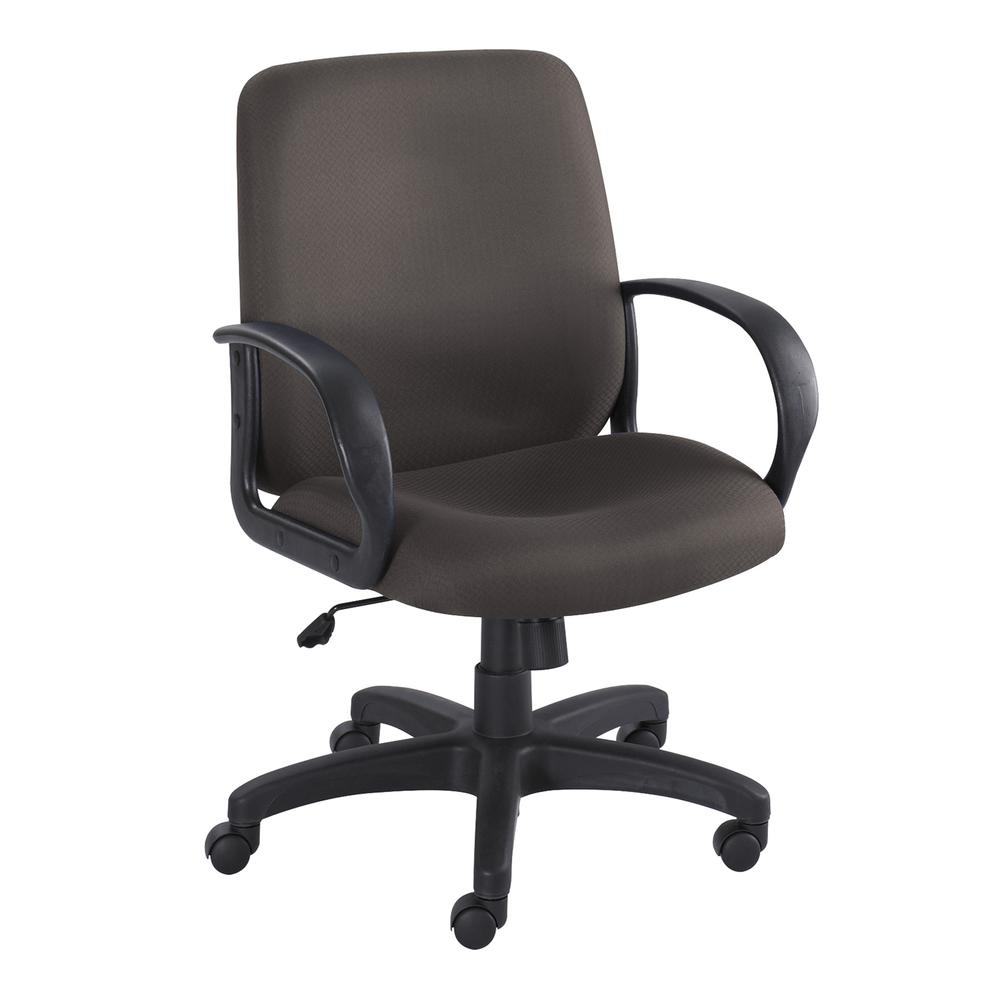 Poise Collection Executive Mid-Back Chair - Polyester Black Seat - Back - Black Frame - 27.0" x 27.0" x 42.3" Overall Dimension. Picture 2