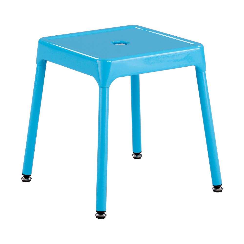 Safco® Steel Guest Stool, 15” - BabyBlue. Picture 1