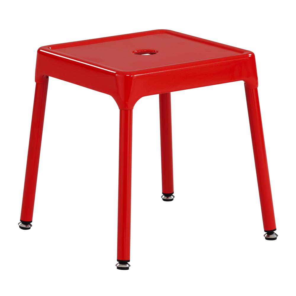 Safco® Steel Guest Stool, 15” - Red. Picture 1