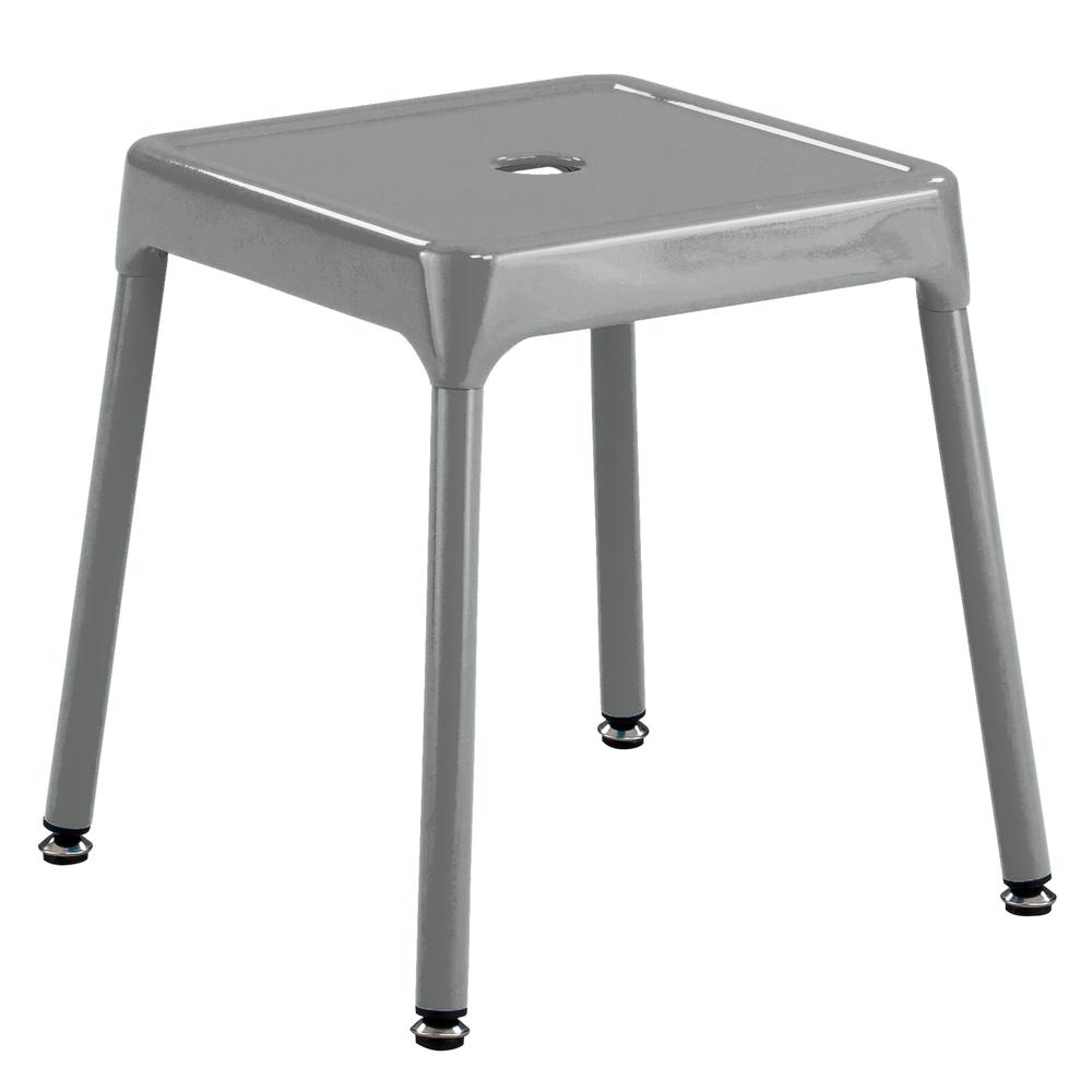 Safco® Steel Guest Stool, 15” - Silver. Picture 1