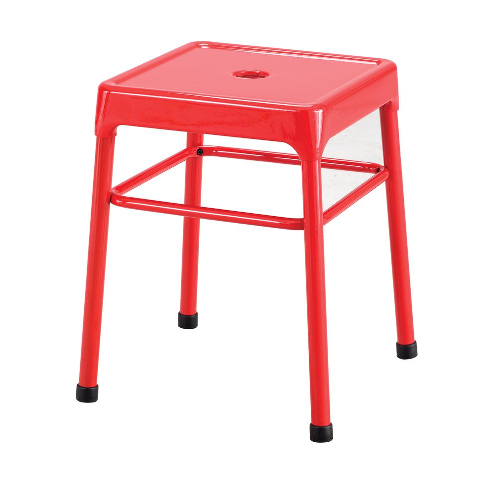 Safco® Steel Guest Stool Red. Picture 2