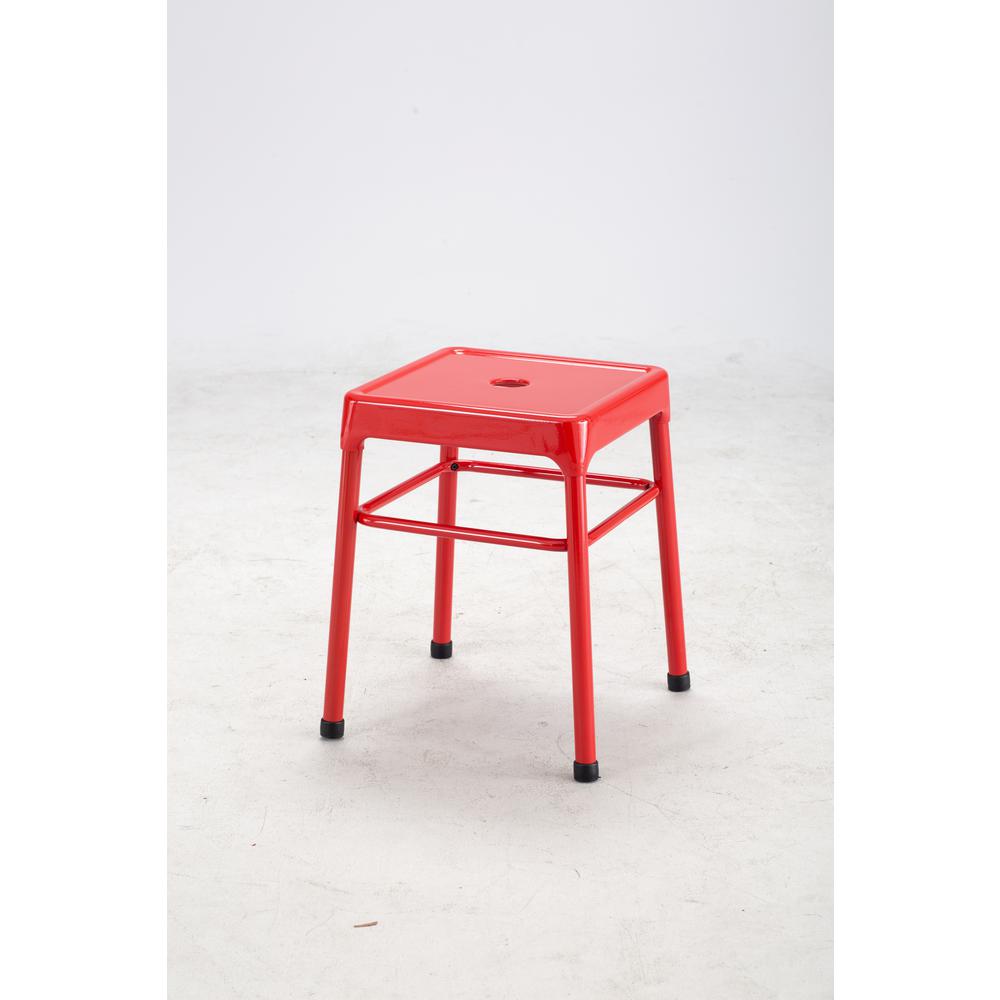 Safco® Steel Guest Stool Red. Picture 3