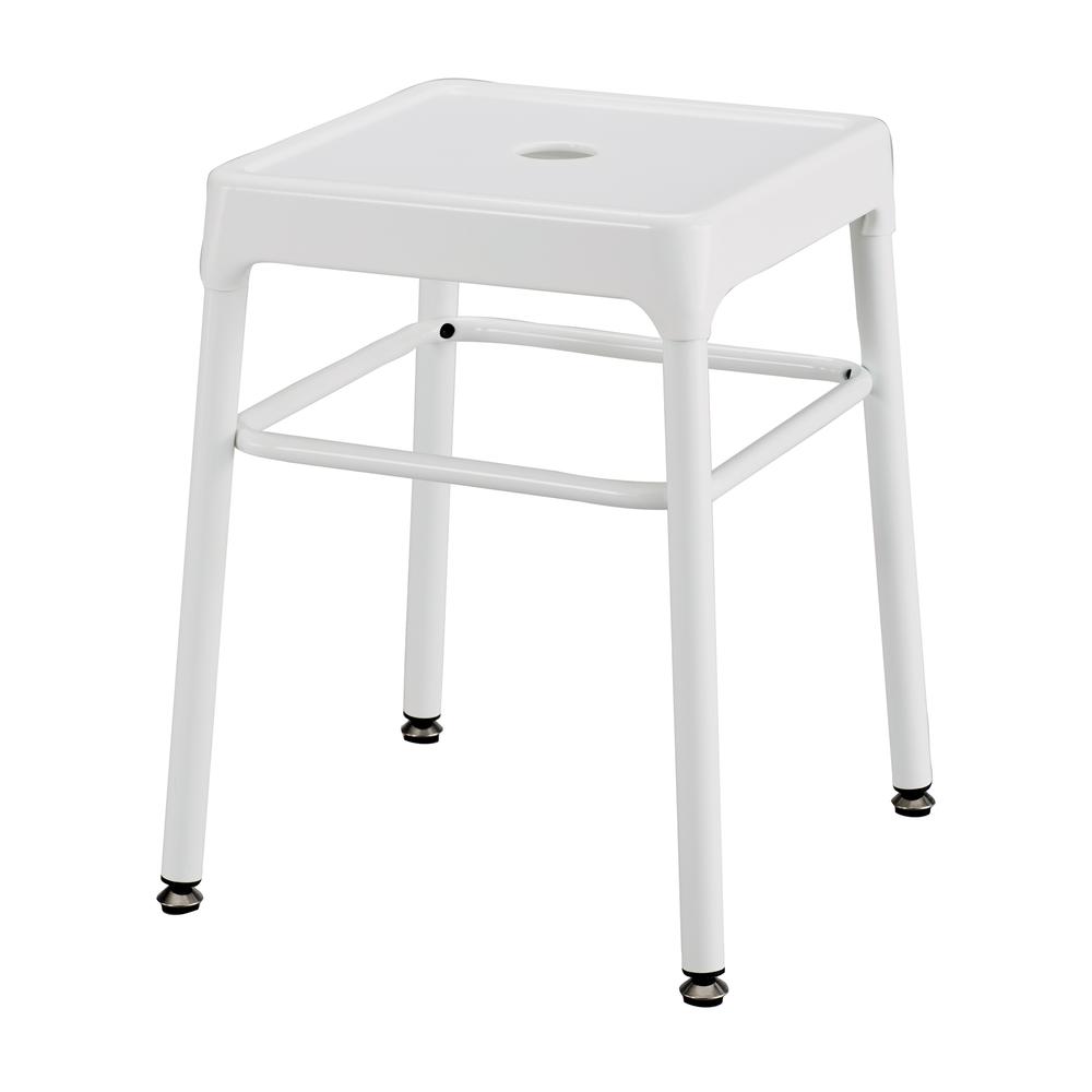 Safco® Steel Guest Stool White. Picture 2