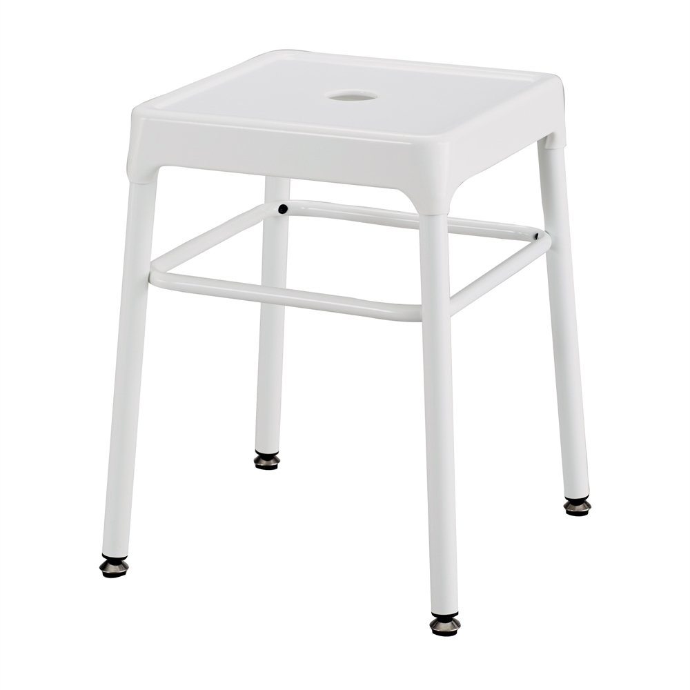 Safco® Steel Guest Stool White. Picture 1