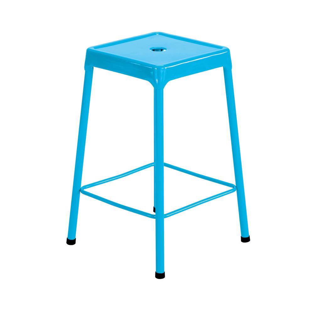 Safco® Steel Counter Stool - BabyBlue. Picture 1