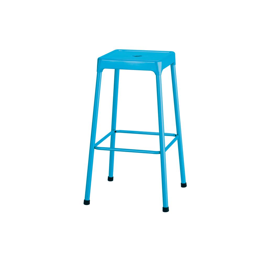 Safco® Steel Bar Stool - BabyBlue. Picture 1