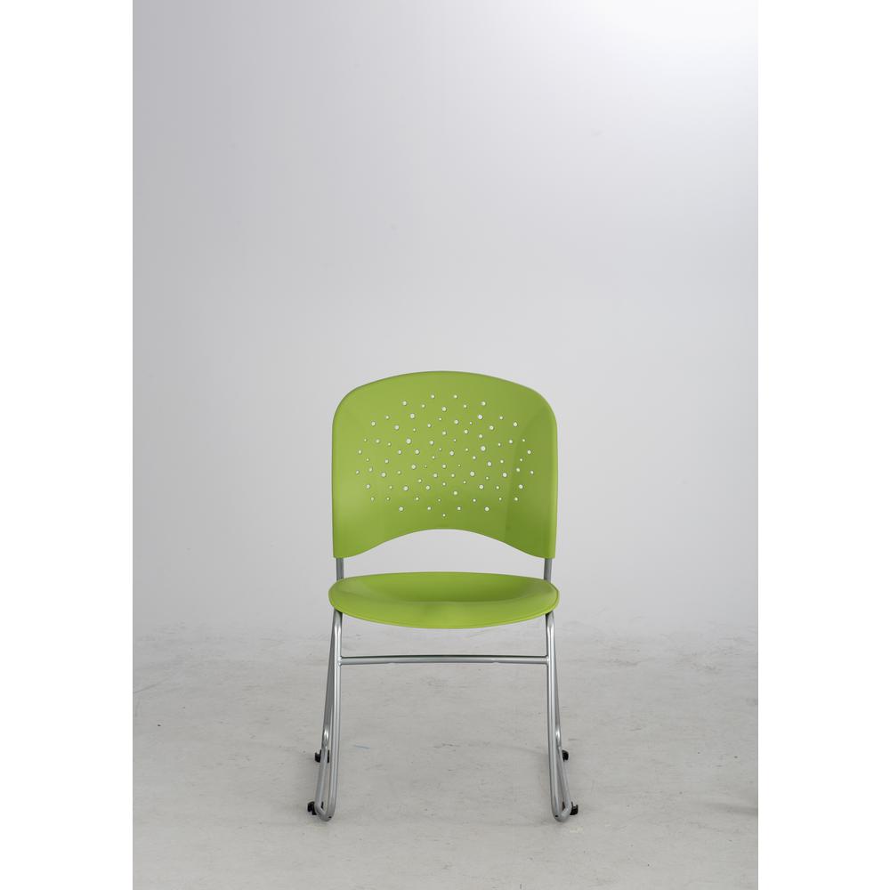 Reve™ Guest Chair Sled Base Round Back (Qty. 2) Green. Picture 3