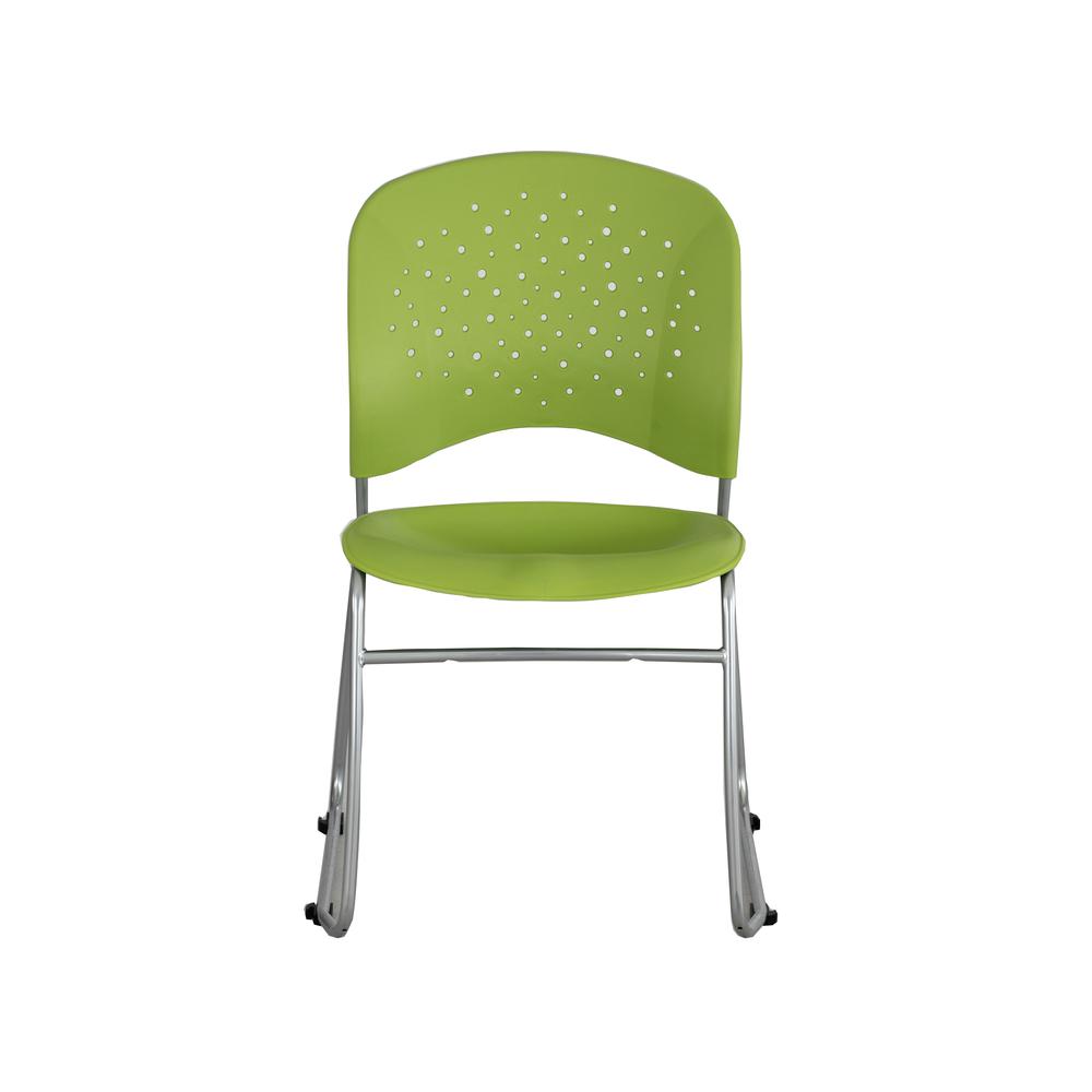Reve™ Guest Chair Sled Base Round Back (Qty. 2) Green. Picture 5