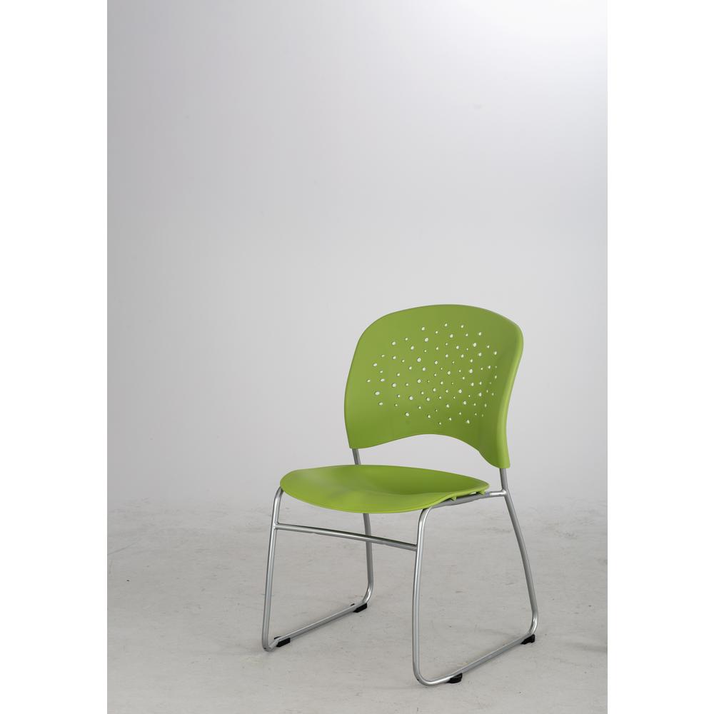 Reve™ Guest Chair Sled Base Round Back (Qty. 2) Green. Picture 4