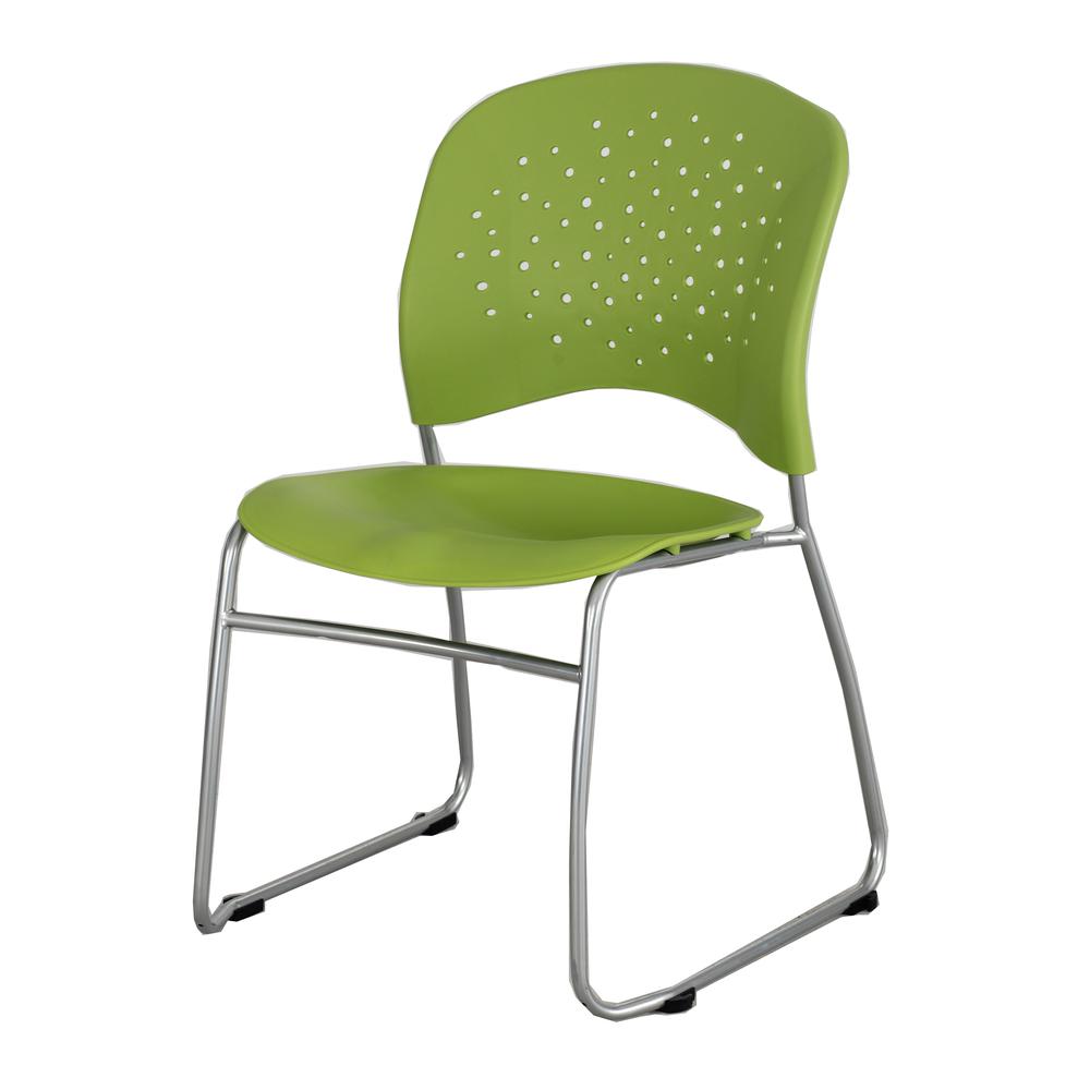 Reve™ Guest Chair Sled Base Round Back (Qty. 2) Green. Picture 6