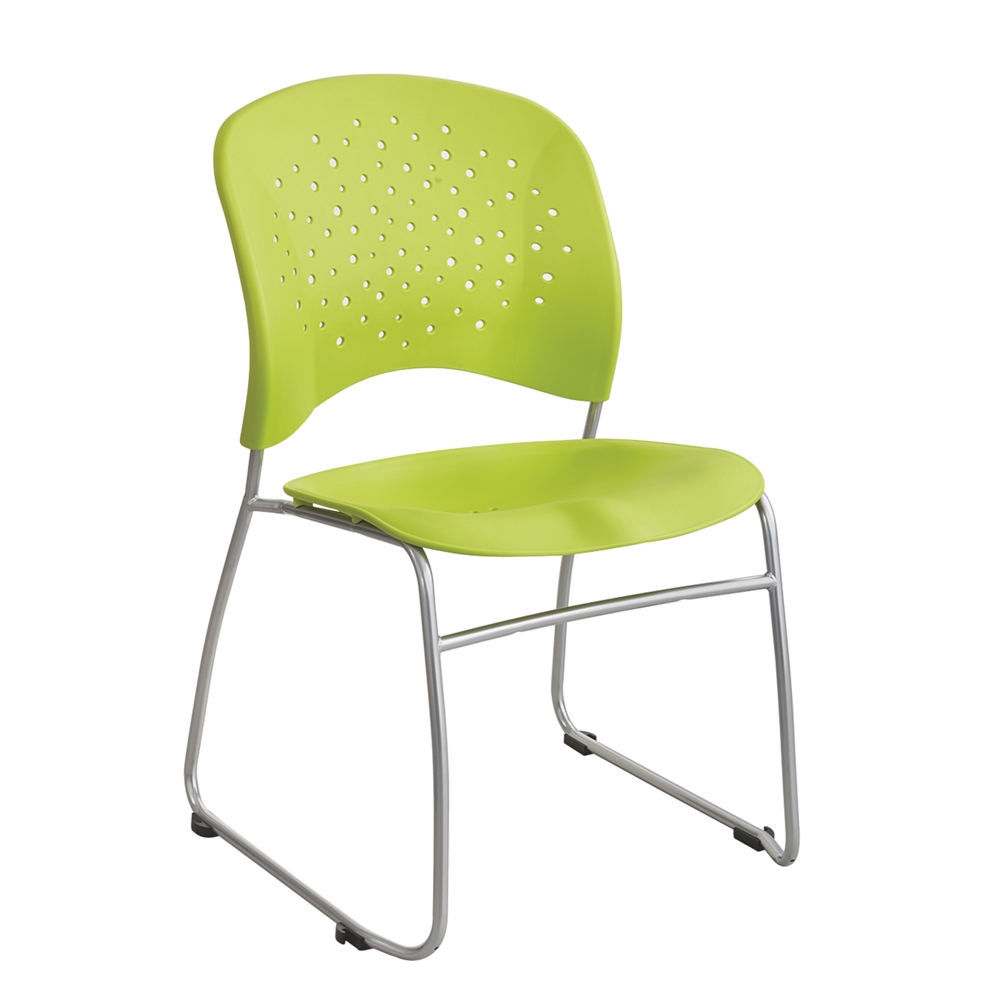 Reve™ Guest Chair Sled Base Round Back (Qty. 2) Green. Picture 1