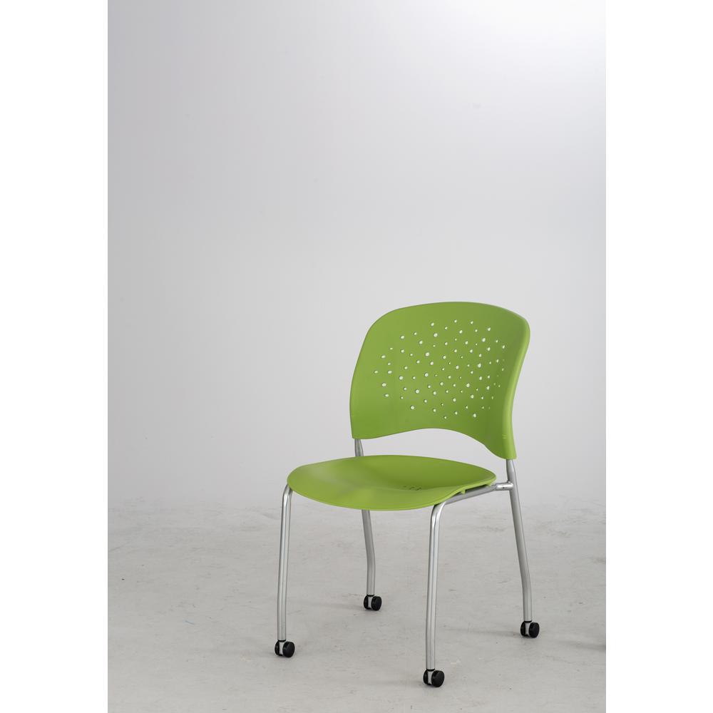 Reve™ Guest Chair Straight Leg Round Back (Qty. 2) Green. Picture 3