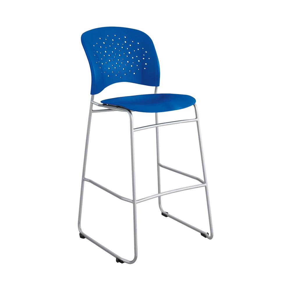 Reve™ Bistro-Height Chair Round Back Blue. Picture 2