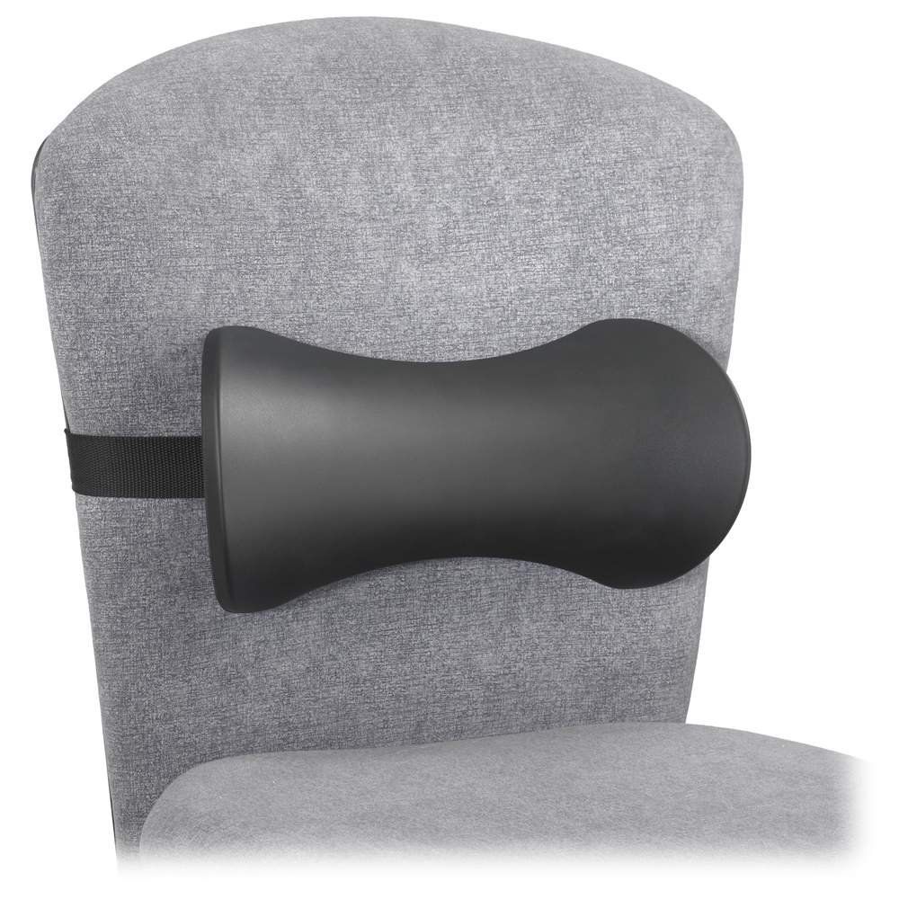 Memory Foam Lumbar Support Backrest - Black. Picture 1