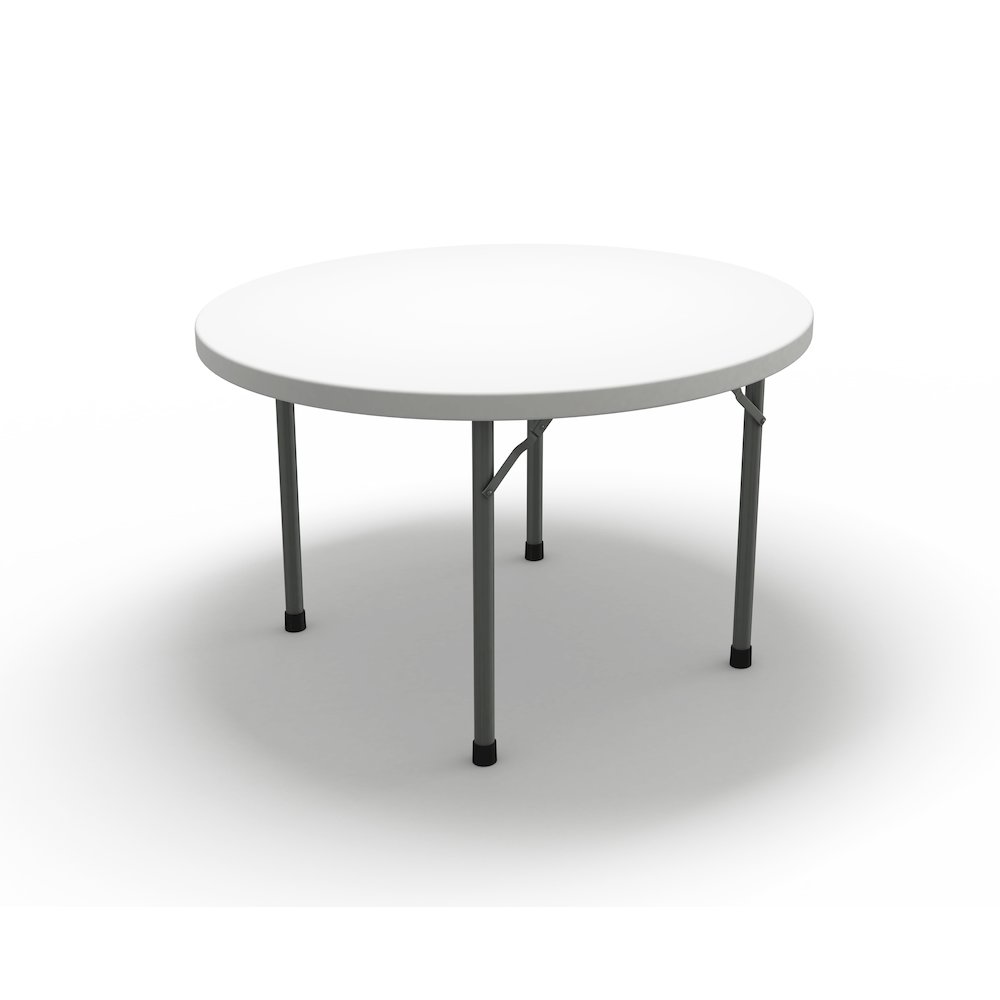 60" Round Table, White. Picture 1