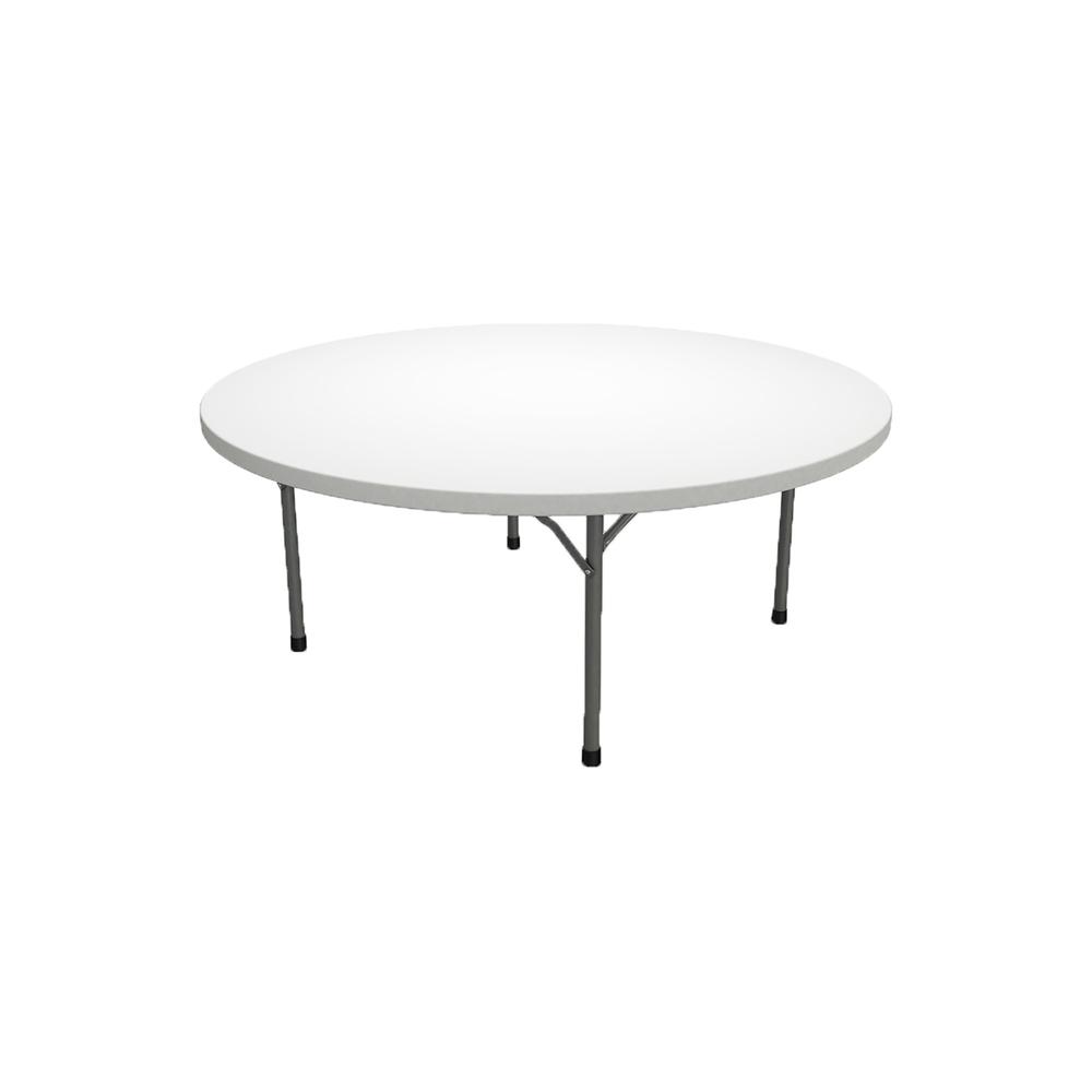 72" Round Table, White. Picture 2