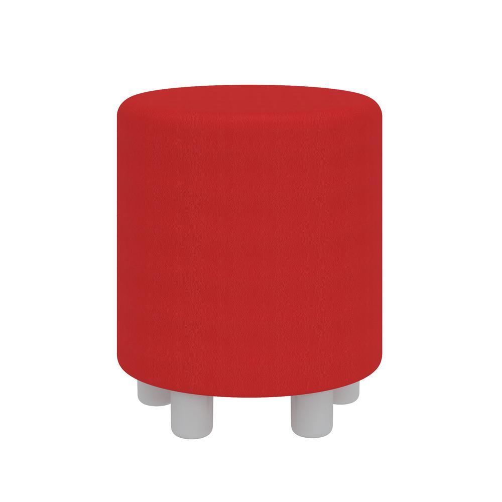 Learn 15” Cylinder Vinyl Seat - RedVinyl. Picture 2