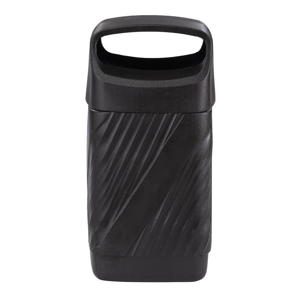 Waste Receptacle, Closed Top, Black. Picture 2