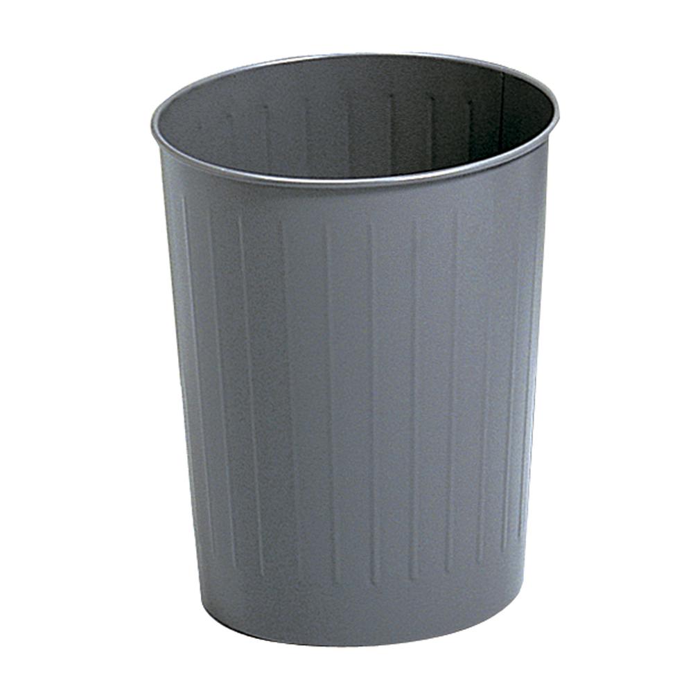 Round Wastebasket, 23-1/2 Qt. (Qty. 6) Charcoal. Picture 2